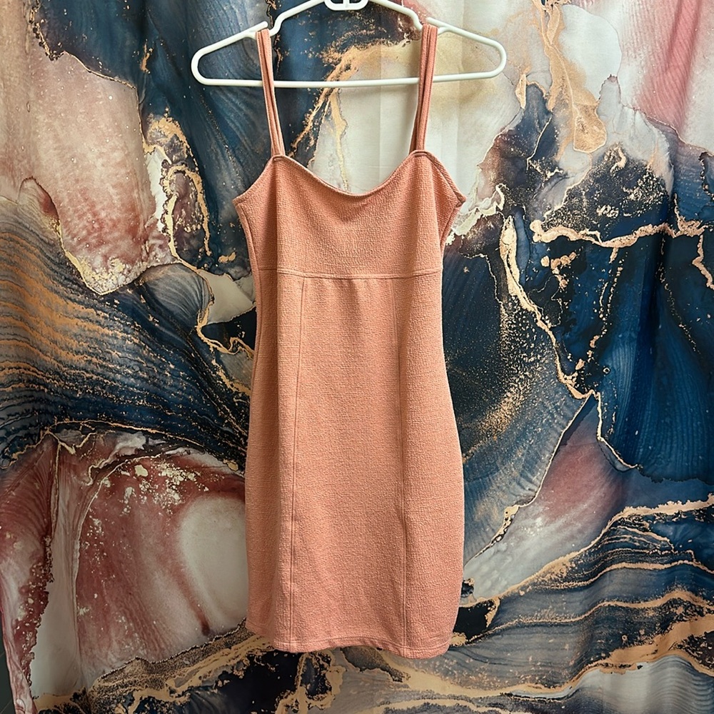 Coral pink mini dress 🪷
